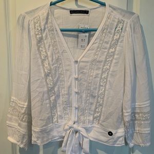 Abercrombie and Fitch white blouse